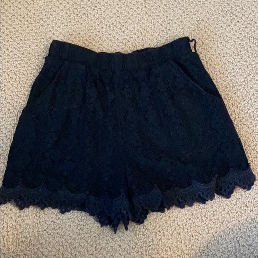 Double Zero Black Lace Boutique Shorts